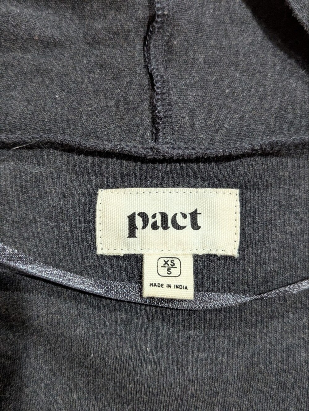 PACT Sweater Charcoal Gray Airplane Wrap Organic Cotton Long Cardigan XS/S *EC